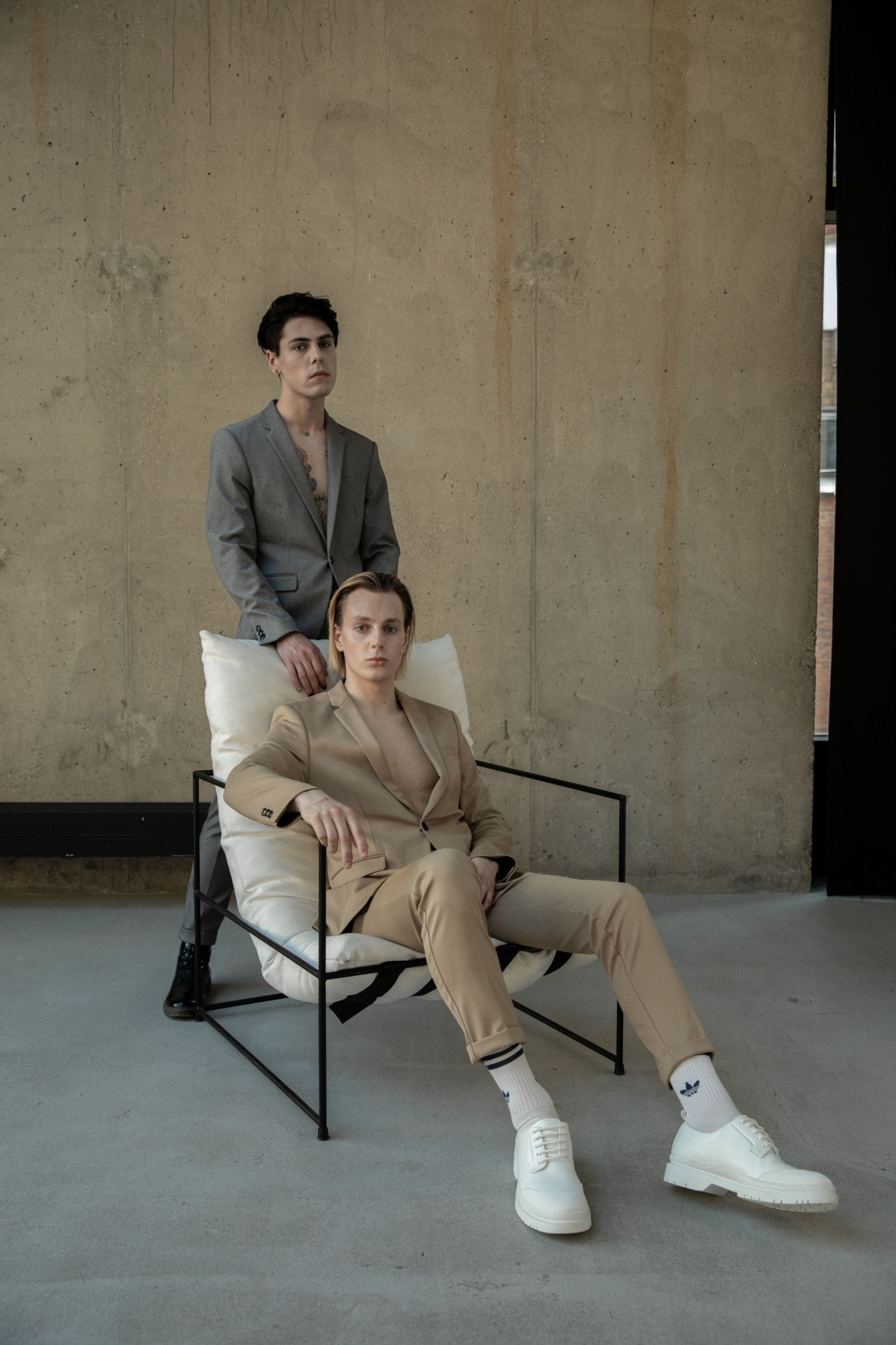 KELANA campaign, two models in tailored neutral looks